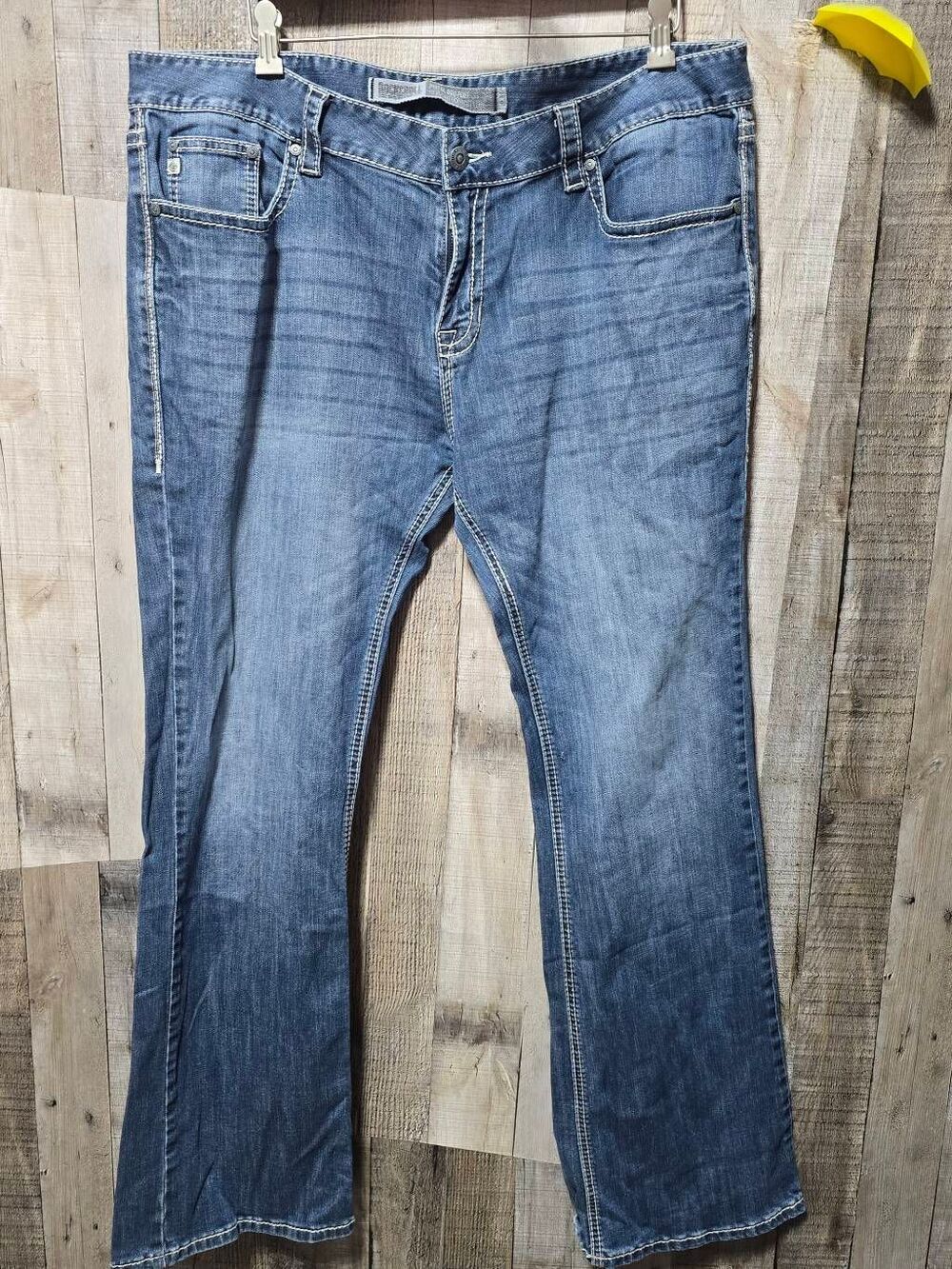 Rock & Roll Cowboy Pistol Bootcut Jwans 38x34 Rodeo Work Denim Casual NFR Farmer